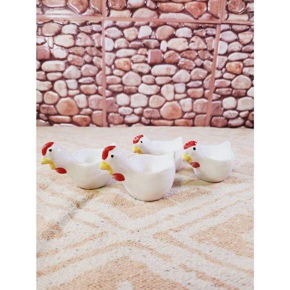 4 Little Chick Boiled Egg Holders. Made in Italy - Picture 1 of 10
